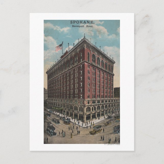 Spokane, WA - View of Davenport Hotel Postcard (Front)