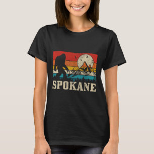 Spokane Washington Bigfoot Vintage Mountain Hunter T-Shirt