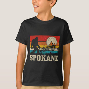 Spokane Washington Bigfoot Vintage Mountain Hunter T-Shirt