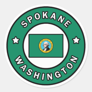 Spokane Washington Classic Round Sticker