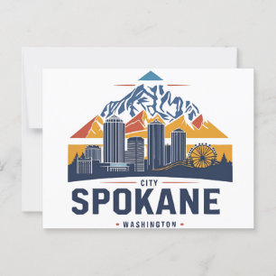 Spokane Washington DC Skyline Postcard