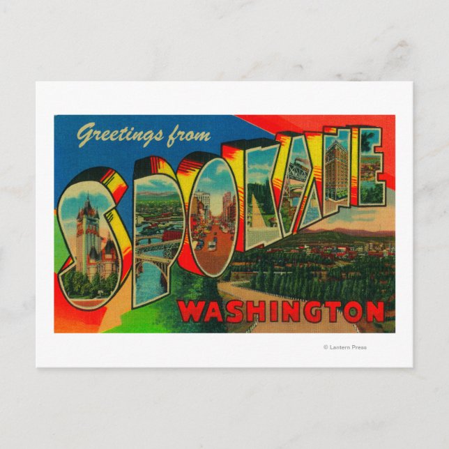 Spokane, Washington - Large Letter Scenes 2 Postcard (Front)