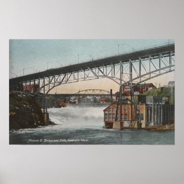 Spokane, Washington - Monroe Street Poster (Front)