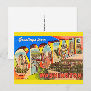 Spokane Washington  Postcard