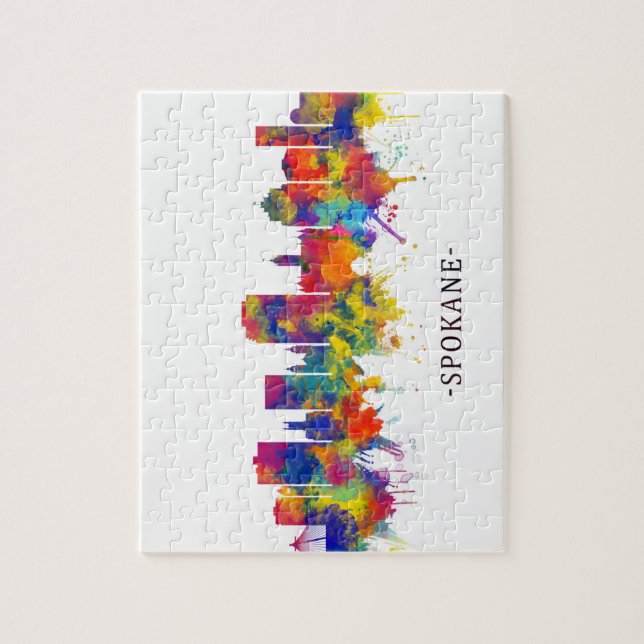 Spokane Washington Skyline Jigsaw Puzzle (Vertical)