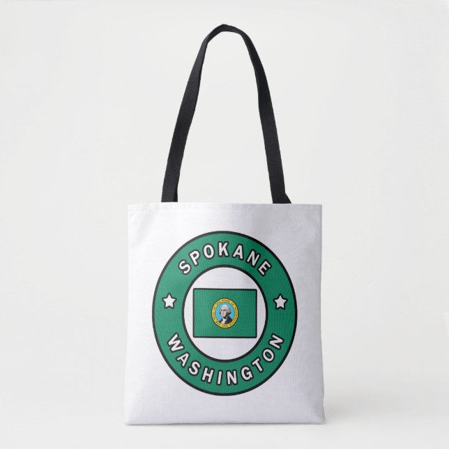 Spokane Washington Tote Bag (Front)