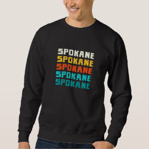 Spokane Washington Vintage Wa Retro Collection Ame Sweatshirt