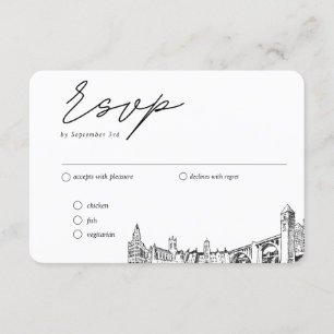 Spokane Wedding Traditional RSVP Meal Option Enclosure Card
