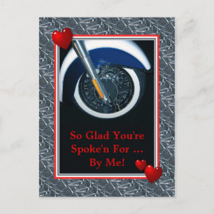 Spoke'n For Motorcycle Valentine Card