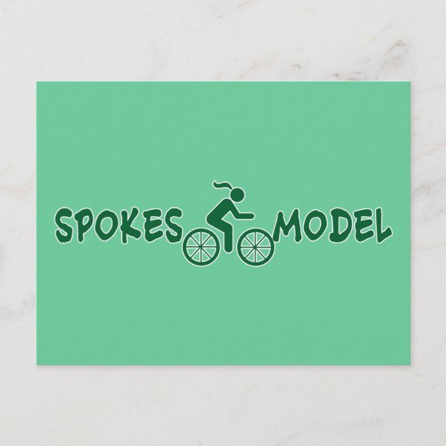 SPOKESMODEL Punny Ladies Cycling Postcard (Front)
