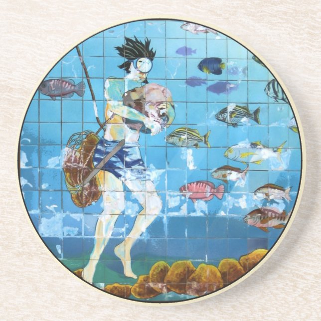 Sponge Diver Mosaic Coaster (Front)