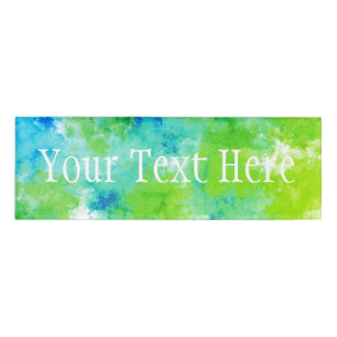 Sponge Print Name Tags