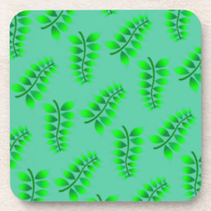 Sponged Foliage Pattern Coaster