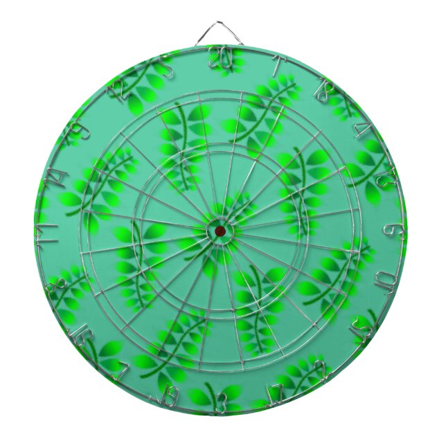 Sponged Foliage Pattern Dartboard (Front)