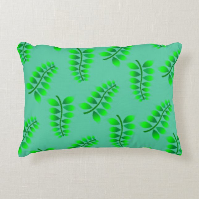 Sponged Foliage Pattern Decorative Cushion (Front)