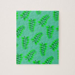 Sponged Foliage Pattern Jigsaw Puzzle
