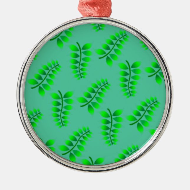 Sponged Foliage Pattern Metal Tree Decoration (Front)