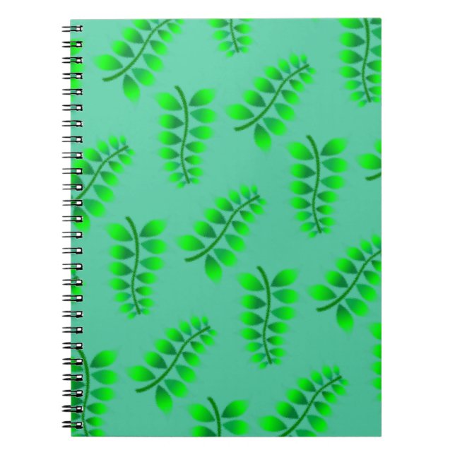 Sponged Foliage Pattern Notebook (Front)