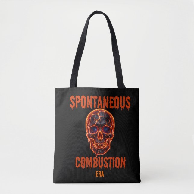 Spontaneous Combustion Era Skull Tote Bag (Front)