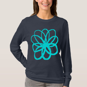 Spontaneous Flower - Cyan T-Shirt