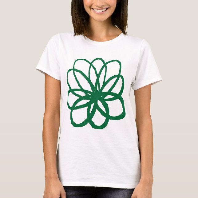 Spontaneous Flower - Forest Green T-Shirt (Front)