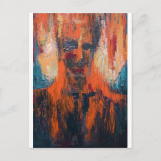 Spontaneous Human Combustion (abstract portrait) Postcard