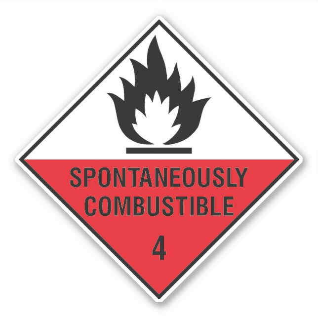 Spontaneously Combustible 4 Label (Front)