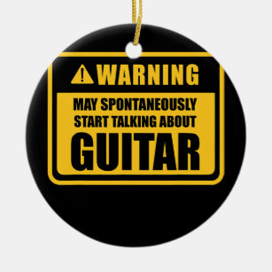 Spontaneously start talking about guitar  ceramic tree decoration