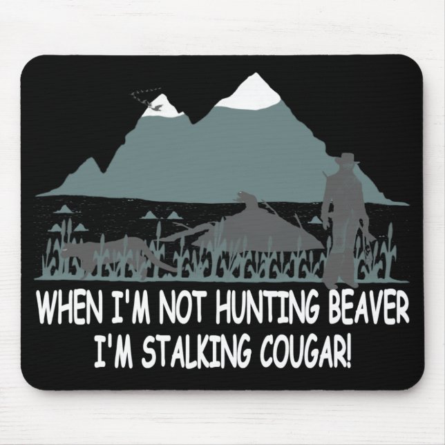 Spoof cougar hunter mouse mat (Front)