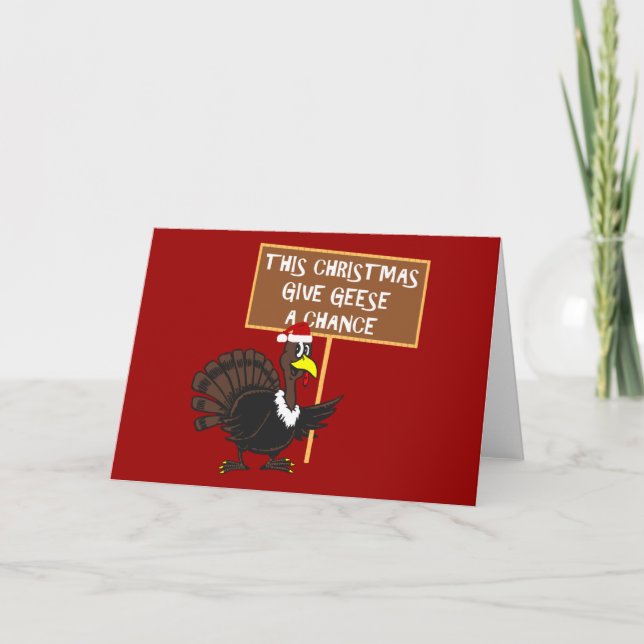 Spoof give peace a chance holiday card (Front)