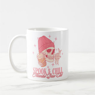 Spook & Chill Haunted Brew Club Pink Skull Coffee  Mug