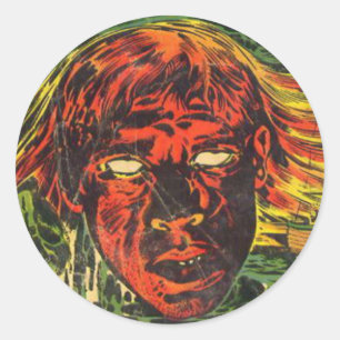 Spook Comic Book Classic Round Sticker