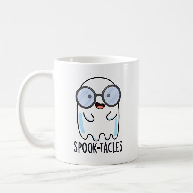 Spook-tacles Funny Ghost Pun  Coffee Mug (Left)