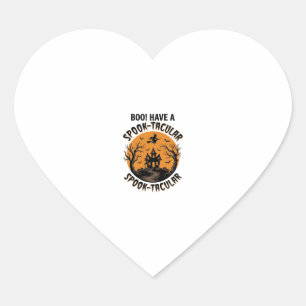 Spook-Tacular Halloween Haunted House Vintage Shir Heart Sticker