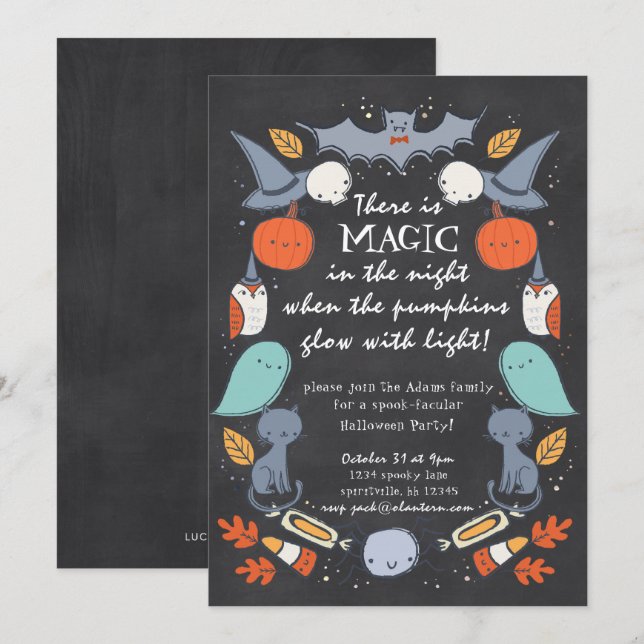 Spook-tacular Halloween Party Invitation (Front/Back)