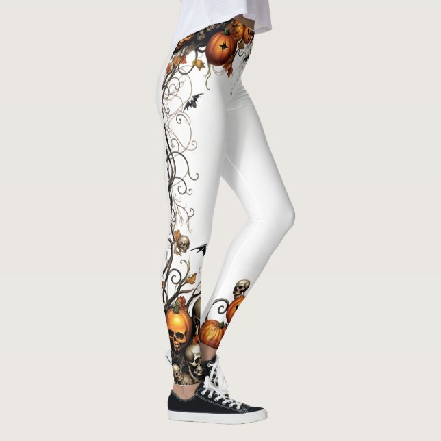 🎃 Spook-tacular Skull Leggings! 🎃 Leggings (Right)
