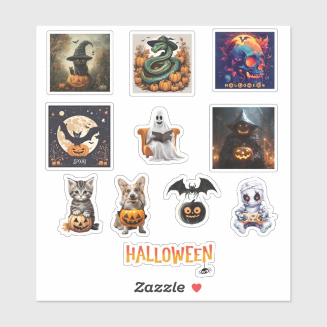 "Spook Up Your Space with Custom Halloween Sticker (Sheet)
