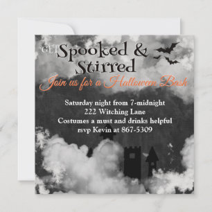 Spooked and Stirred Halloween Party Invitation