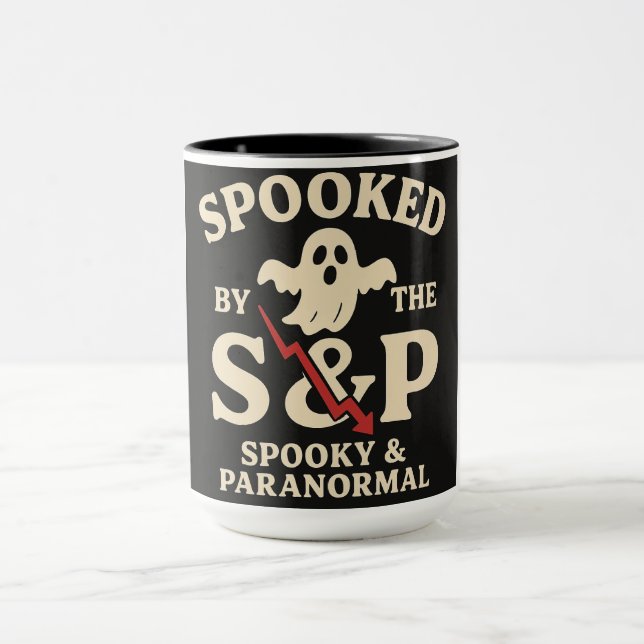 Spooked by the S&P Funny Trader Halloween Mug (Center)