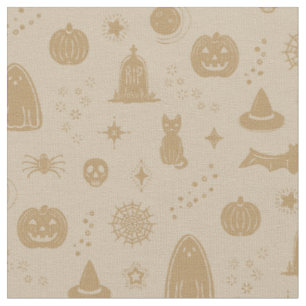 Spookie Things Pattern - Dove + Fawn Fabric