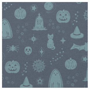 Spookie Things Pattern - Dusk + Peacock Fabric