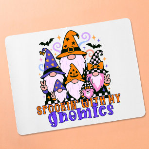 Spookin’ With My Gnomies: Retro Halloween Friends Mouse Mat