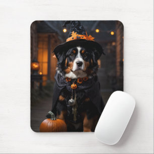 Spooktacular Bernese Dog: A Halloween Howl-o-Ween Mouse Mat