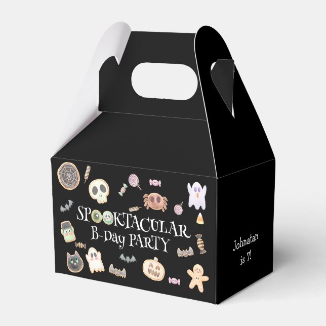 Spooktacular birthday kids party favour box (Front Side)