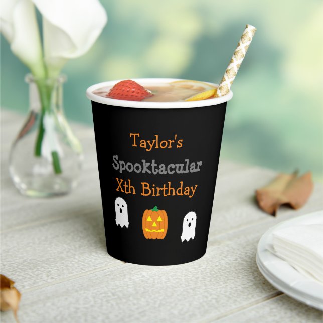Spooktacular Birthday Paper Cups (Insitu)