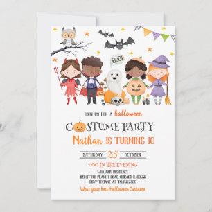 Spooktacular Costume Party Halloween Birthday Invitation
