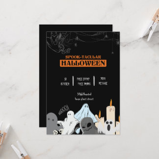 Spooktacular cute ghost Halloween party Invitation