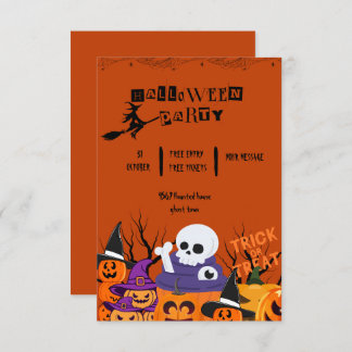 Spooktacular cute ghost Halloween party Invitation