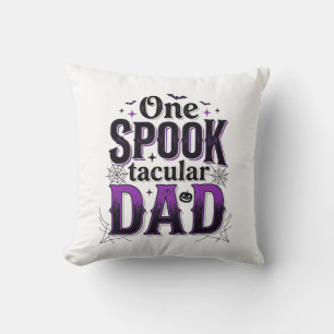 Spooktacular Dad Halloween Vintage Vector Design_1 Cushion