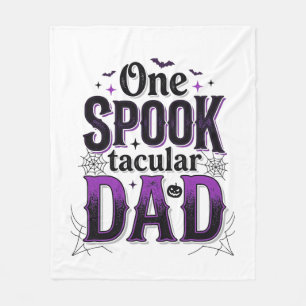 Spooktacular Dad Halloween Vintage Vector Design_1 Fleece Blanket